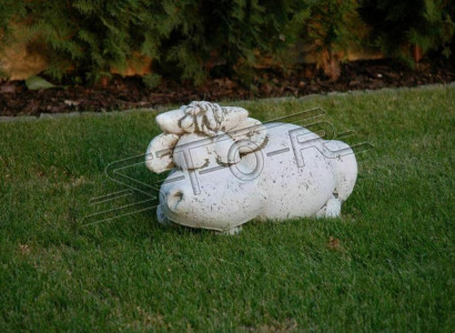Garten Dekoration Nilpferd Terrasse Stein Figuren Figur Deko Statue